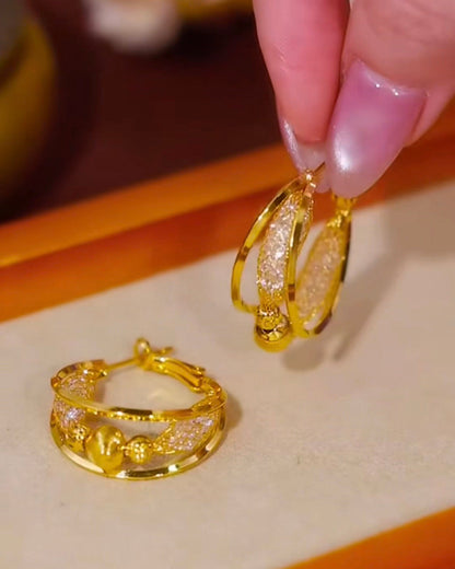 Minimalist Gold Hoop Earrings Ms05