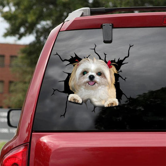 SHIH TZU CRACK STICKER 15