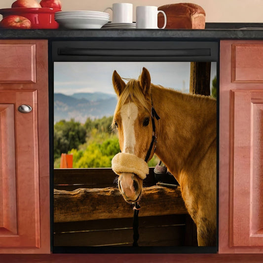 HORSE DECOR KITCHEN DISHWASHER COVER 2