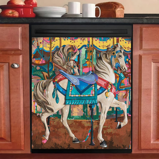 Horses Magnetic Dishwasher Cover