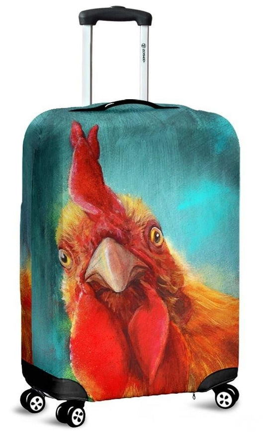 Chicken art luggage cover