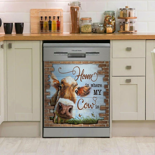 COW DECOR KITCHEN DISHWASHER COVER 01