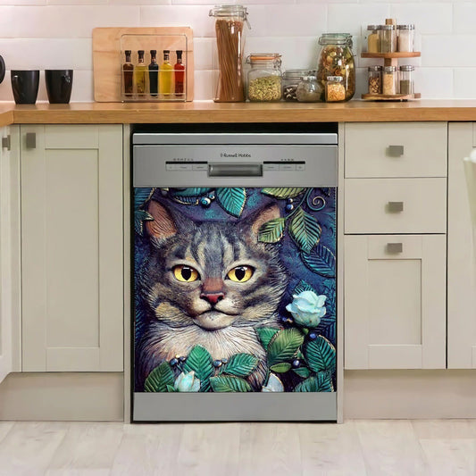 Tabby Cat Dishwasher Cover