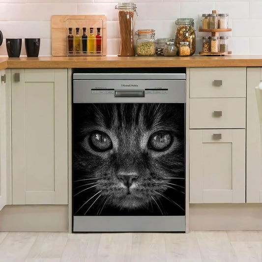 Black And White Kitten Dishwasher Cover