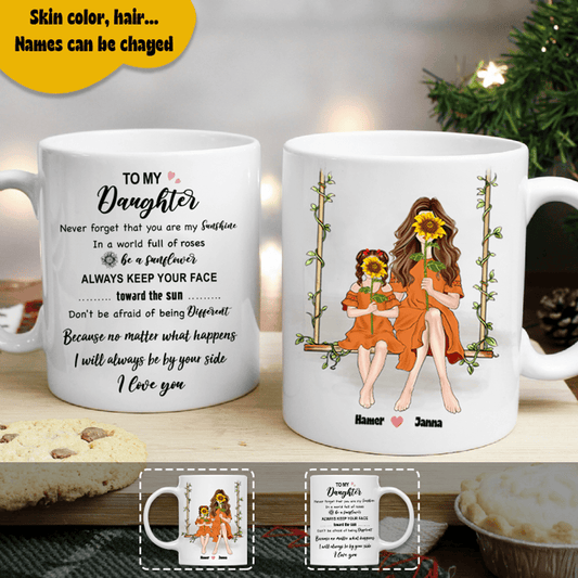 Mom&Daughter Sunflower 2 - First my Mother Forever my Friend - Personalized Mug