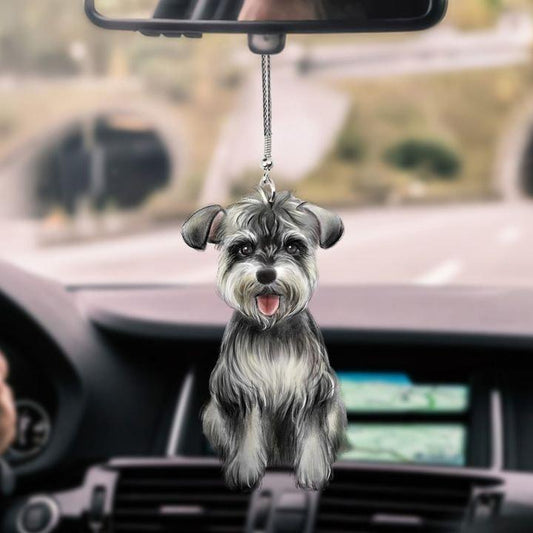 MINIATURE SCHNAUZER HAPPY JY204 NTT070997 NVQ CAR HANGING ORNAMENT