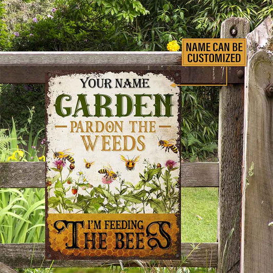 Personalized Bee Garden Pardon The Weeds