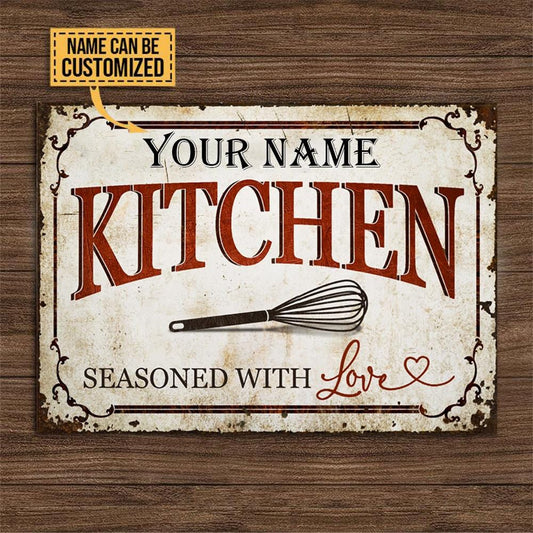 Personalized Kitchen Metal Signs Customize For Baking Lovers