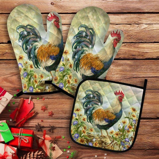 Rooster Oven Mitt And Pot Holder 21