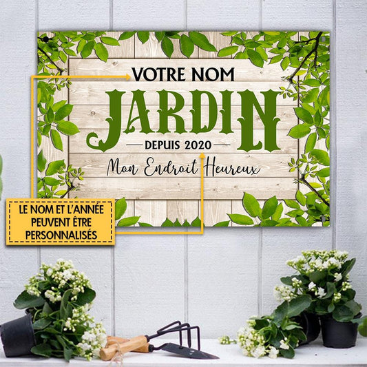 Jardinage, Endroit Heureux - Enseigne Métallique Classique