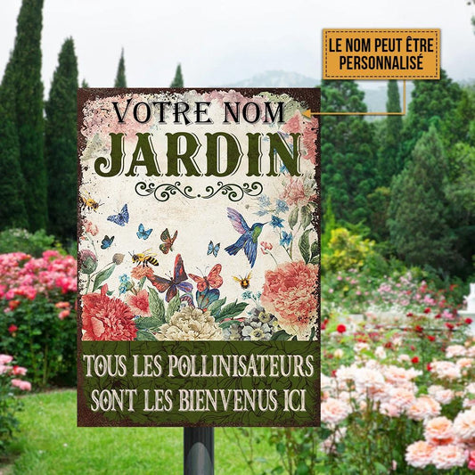 Panneaux En Métal Personnalisés Pour Le Jardin - Bienvenue Aux Pollinisateurs