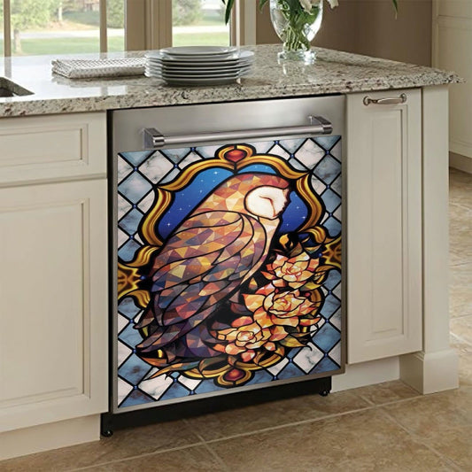 Owl Kitchen Decor Dishwasher Cover 02