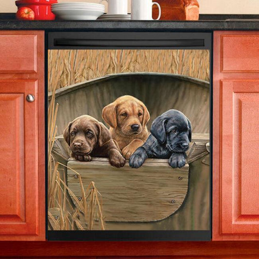 Dog Decor Kitchen Dishwasher Cover