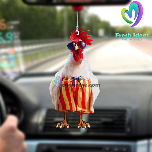 CAR HANGING ORNAMENT COOL CHICKEN 01