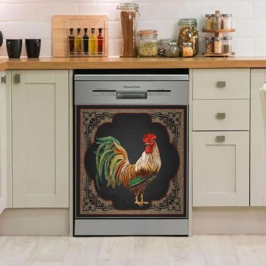 Rooster Kitchen decor Diswasher Cover 05