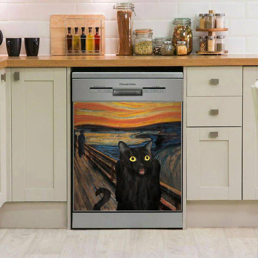 Black Cat Scary Dishwasher Cover