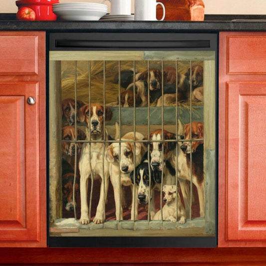 Dog Decor Kitchen Dishwasher Cover 3