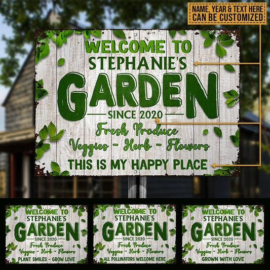 Garden Outdoor Decorating Custom Classic Metal Signs