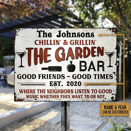 Personalized Garden Bar Beer Custom Classic Metal Signs