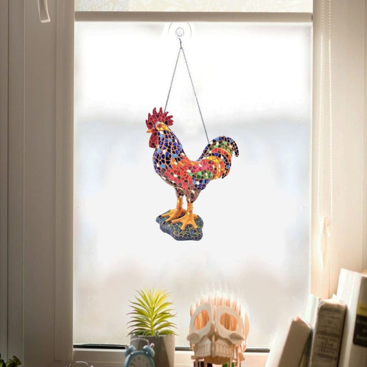 Rooster Chicken Window Decor Ornament 15