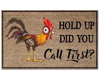 Call First Chicken Doormat