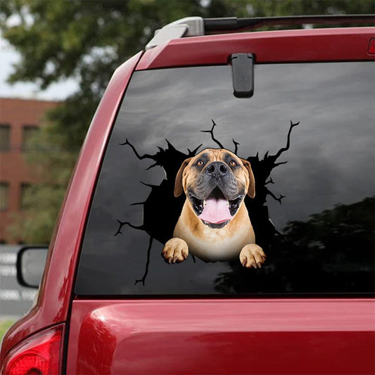 BOER BOEL DOGS CRACK CAR STICKER