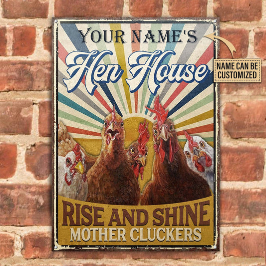 Personalized Chicken Hen House Customized Classic Metal Signs