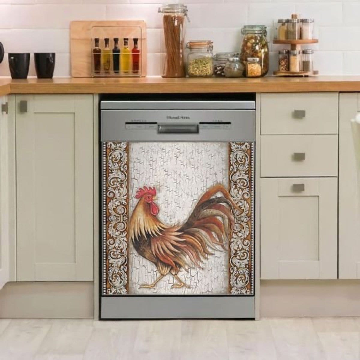 Rooster Kitchen decor Diswasher Cover 35