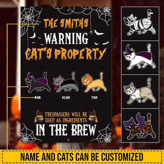 Cat Property Halloween Personalized Cat Decorative Garden Flags