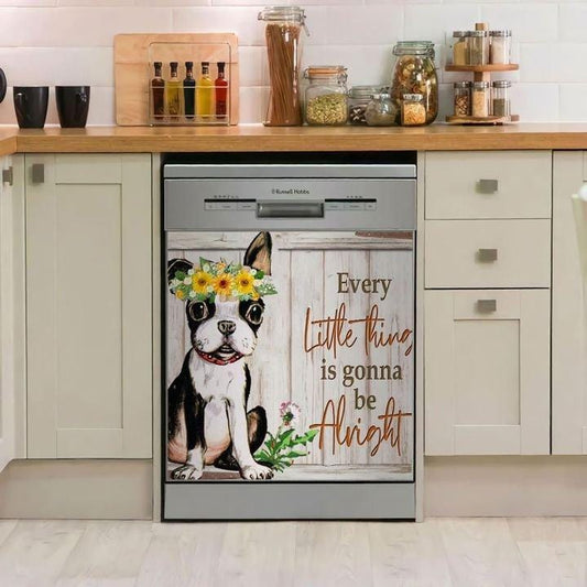 BOSTON TERRIER EVERY LITTLE THING YH82 LHT061197 NTD DECOR KITCHEN DISHWASHER COVER MAGNET STICKER