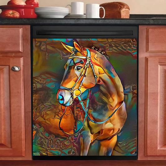 Horses Magnetic Dishwasher Cover 2