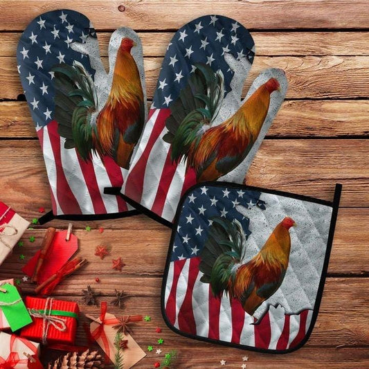 Rooster Oven Mitt And Pot Holder 5