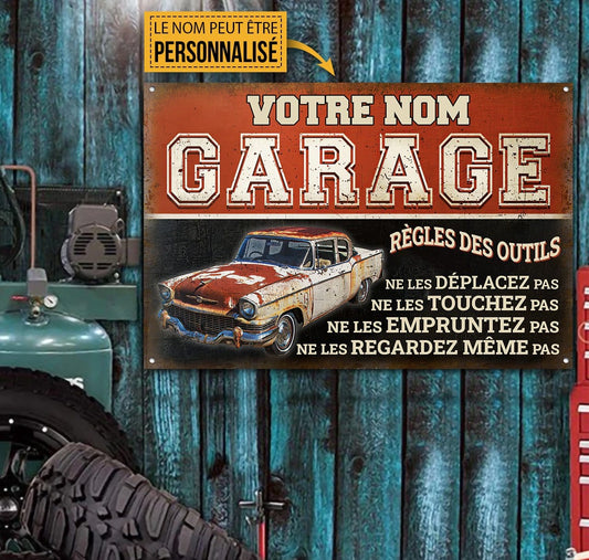 Garage pour mécaniciens automobiles - Enseigne Métallique Classique