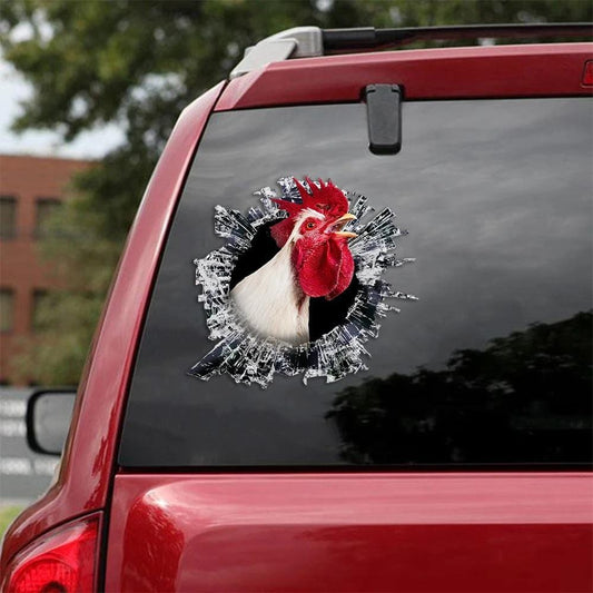 CHICKEN CRACK CAR STICKER POULTRY LOVER 3