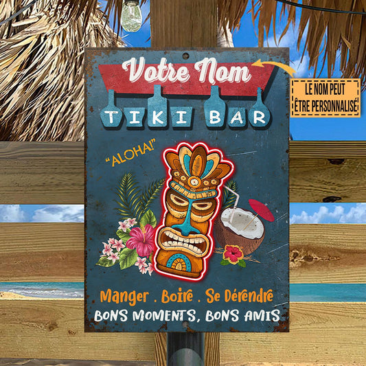 Tiki Bar - Enseigne Métallique Classique