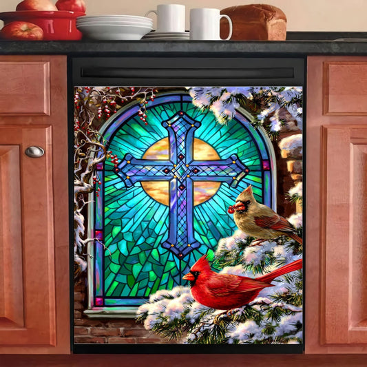 Cardinal and God Magnetic Dishwasher Cover