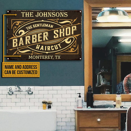 Personalized Barber shop haircut & shave Metal Signs 03