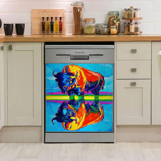 Cow Art Decor Kitchen Dishwasher Cover