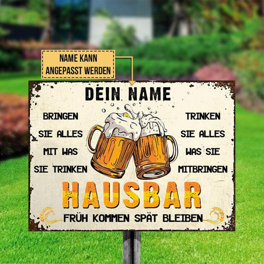 Personalized Beer Home Bar Classic Metal Signs