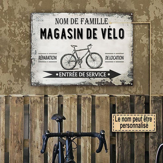 Magasin De Vélo - Enseigne en métal classique