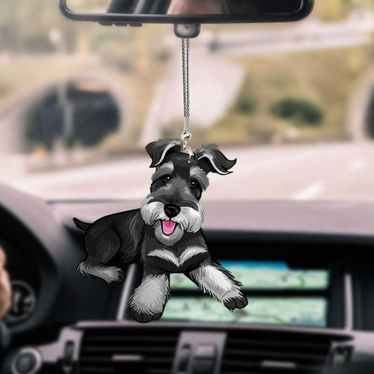 MINIATURE SCHNAUZER HAPPY JV12 NTT070997 NVQ CAR HANGING ORNAMENT