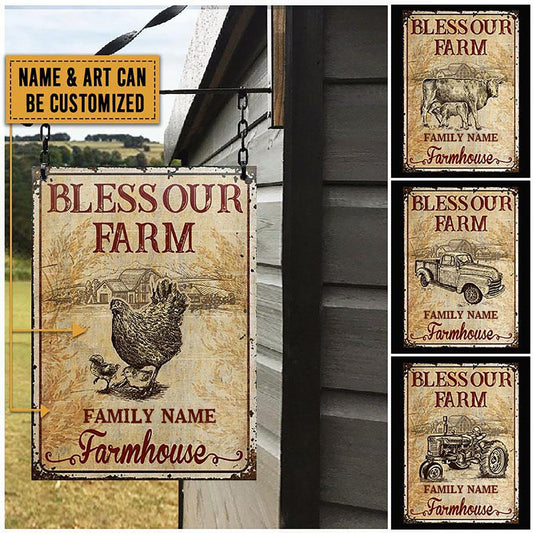 Bless Our Farm - Classic Metal Sign