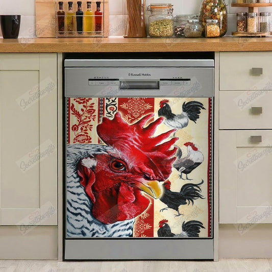 POD_202111097 Rooster Kitchen decor Diswasher Cover 006