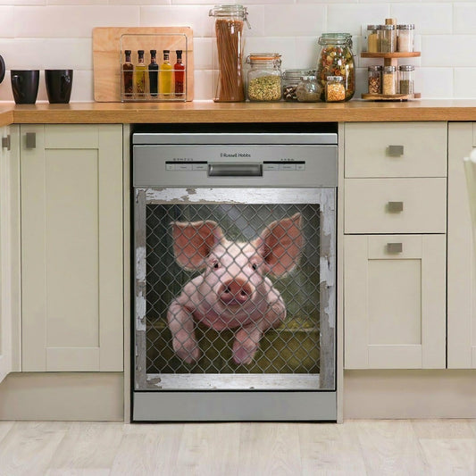 Pig Decor Kitchen Dishwasher Cover 3