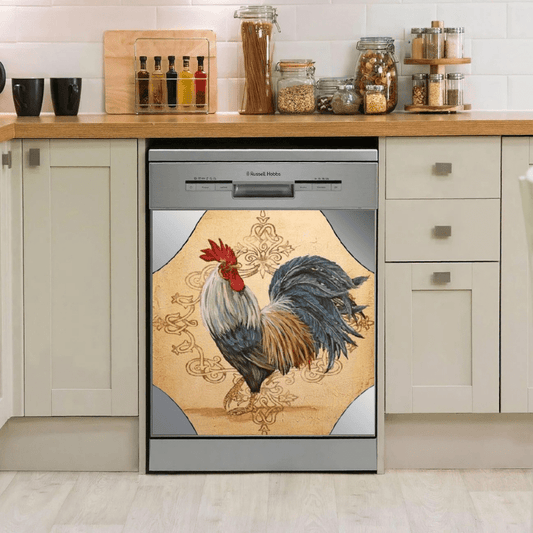 Dishwasher cover magnet sticker - Chicken Art 4