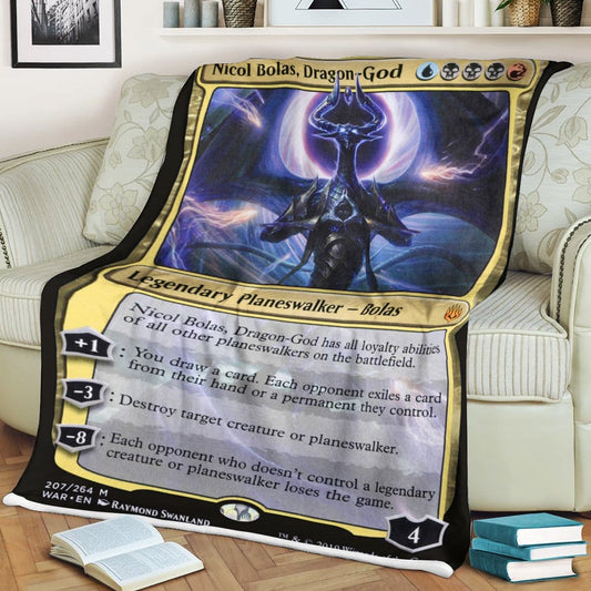 Game MTG Nicol Bolas, DragonGod Custom Soft Blanket