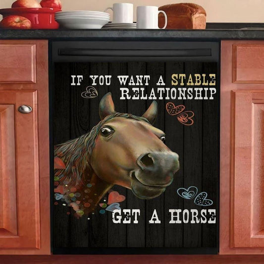 HORSE LOVER NBN250497 MA04 N12 HL99 DECOR KITCHEN DISHWASHER COVER