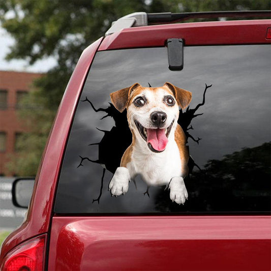 JACK RUSSELL TERRIER CRACK CAR STICKER 5