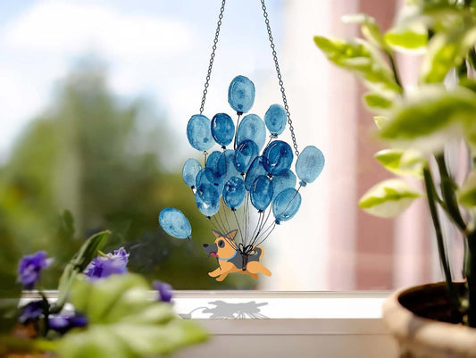 German Shepherd Balloon Window Ornament