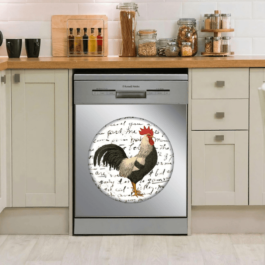 Dishwasher cover magnet sticker - Chicken Art 3